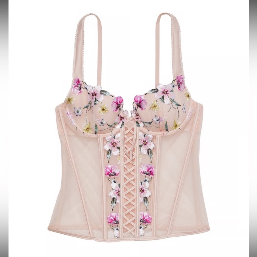 Victoria’s Secret Floral Embroidered Corset